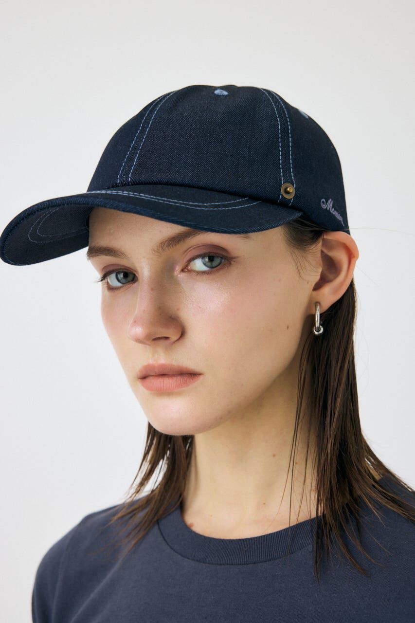 MOUSSY「DENIM LOGO BASEBALL キャップ」|その他|D/BLU3
