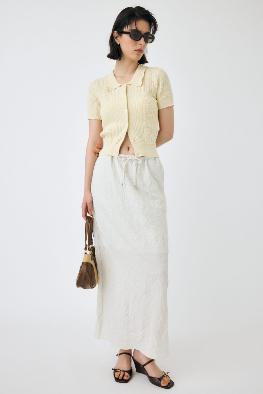 MOUSSY「POINTELLE KNIT H/S シャツ」|ニット・セーター|