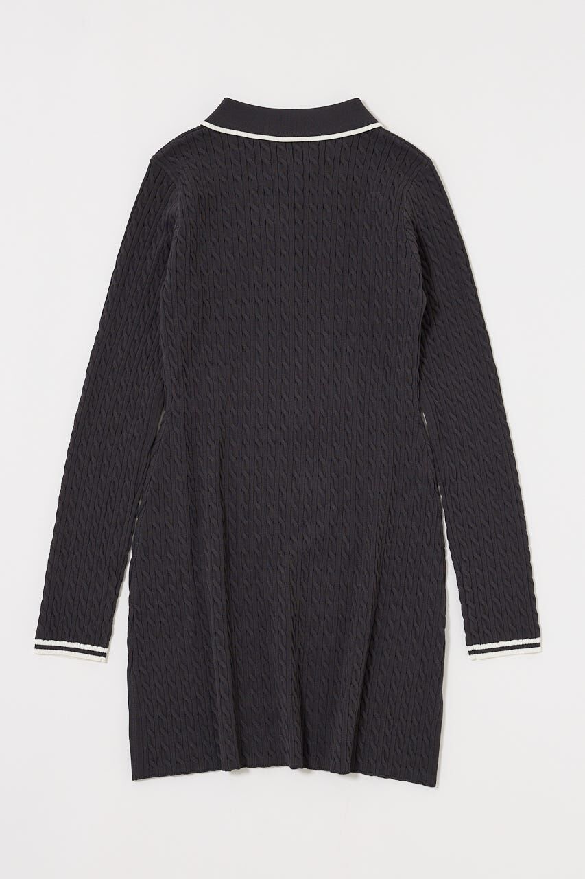 MOUSSY「LOGO CABLE KNIT ミニドレス」|ワンピース|