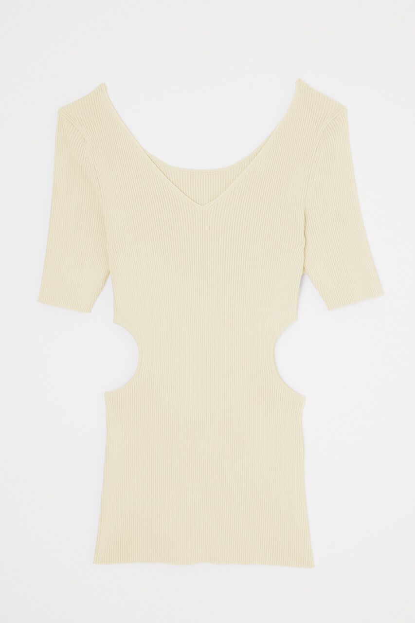 rienda「2WAYサイドオープンVN Knit TOP」|ニット・セーター|L/YEL1