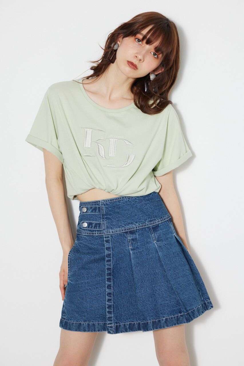 rienda「タックプリーツJ/W DENIM SK」|スカート|