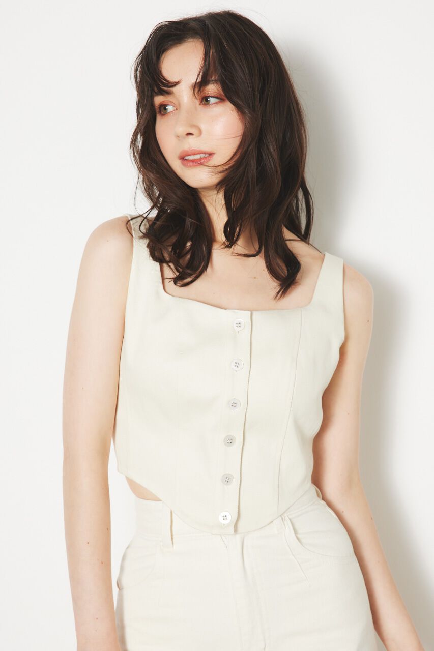 rienda「ラウンドヘムビスチェTOP」|その他|