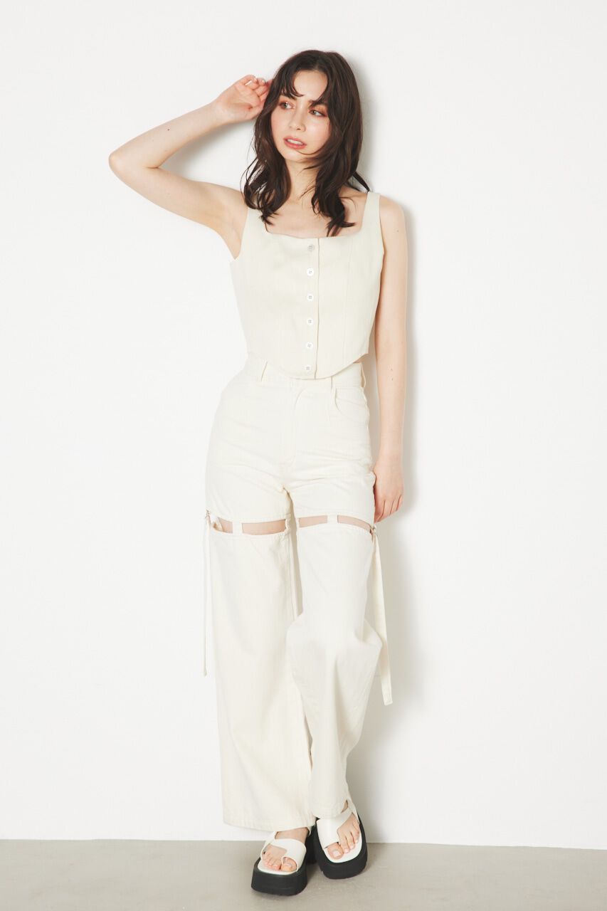 rienda「ラウンドヘムビスチェTOP」|その他|