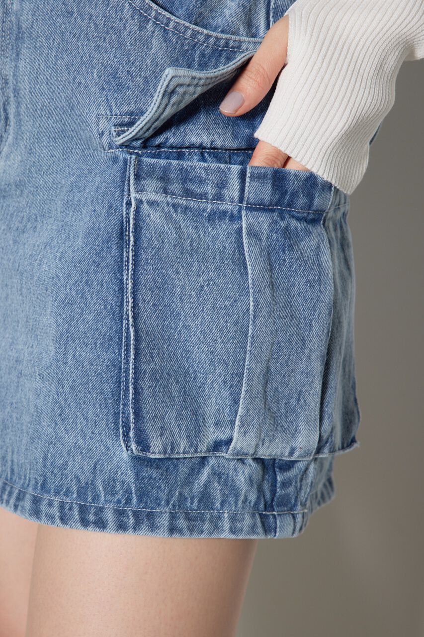 rienda「カーゴデニムジャストウエストスコートショートパンツ」|その他|