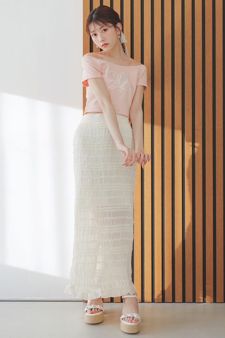 rienda「シャーリングカットフリルスカート」|スカート|IVOY3