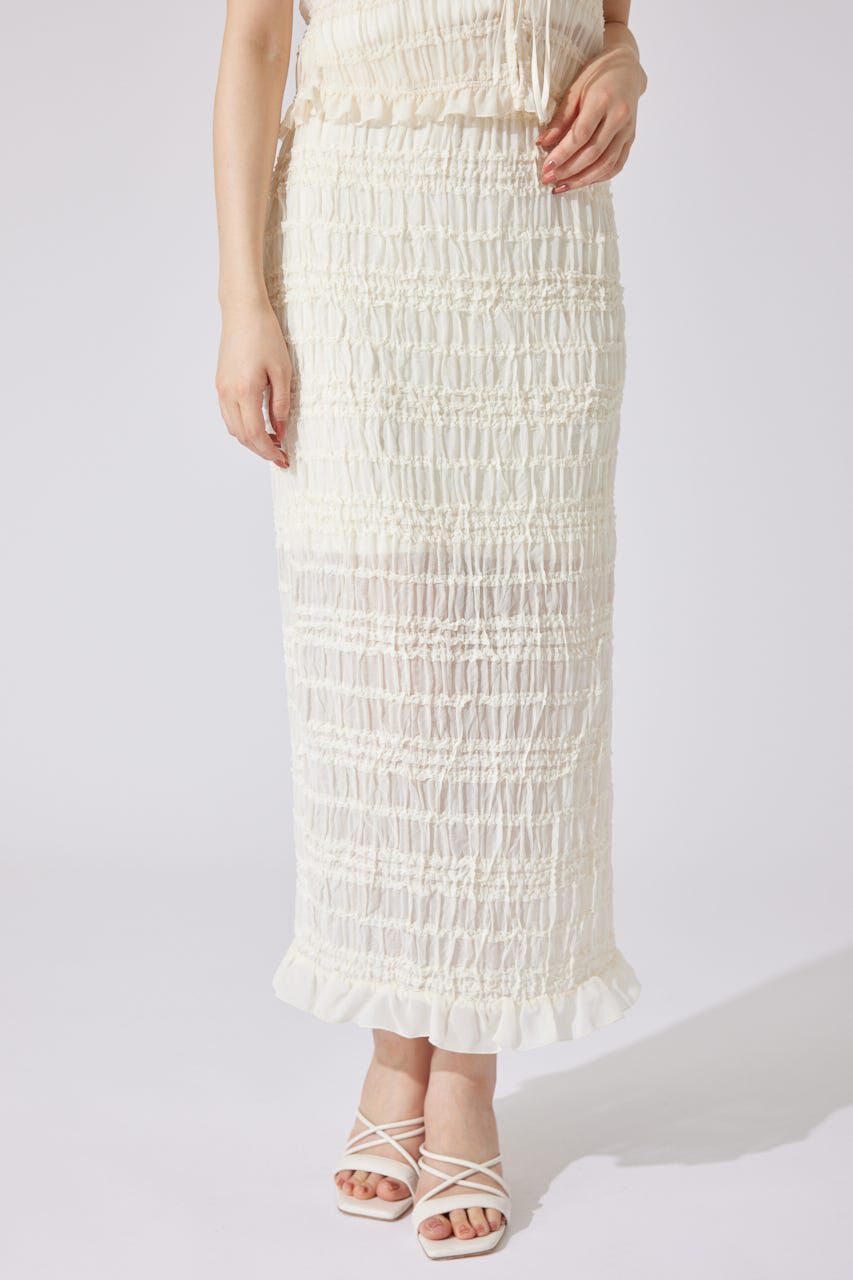 rienda「シャーリングカットフリルスカート」|スカート|