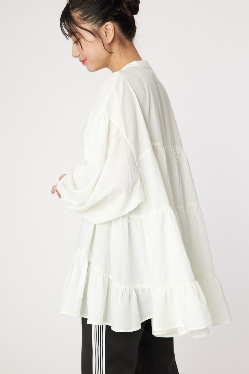 RODEO CROWNS「バンドカラーティアードチュニック」|シャツ・ブラウス|