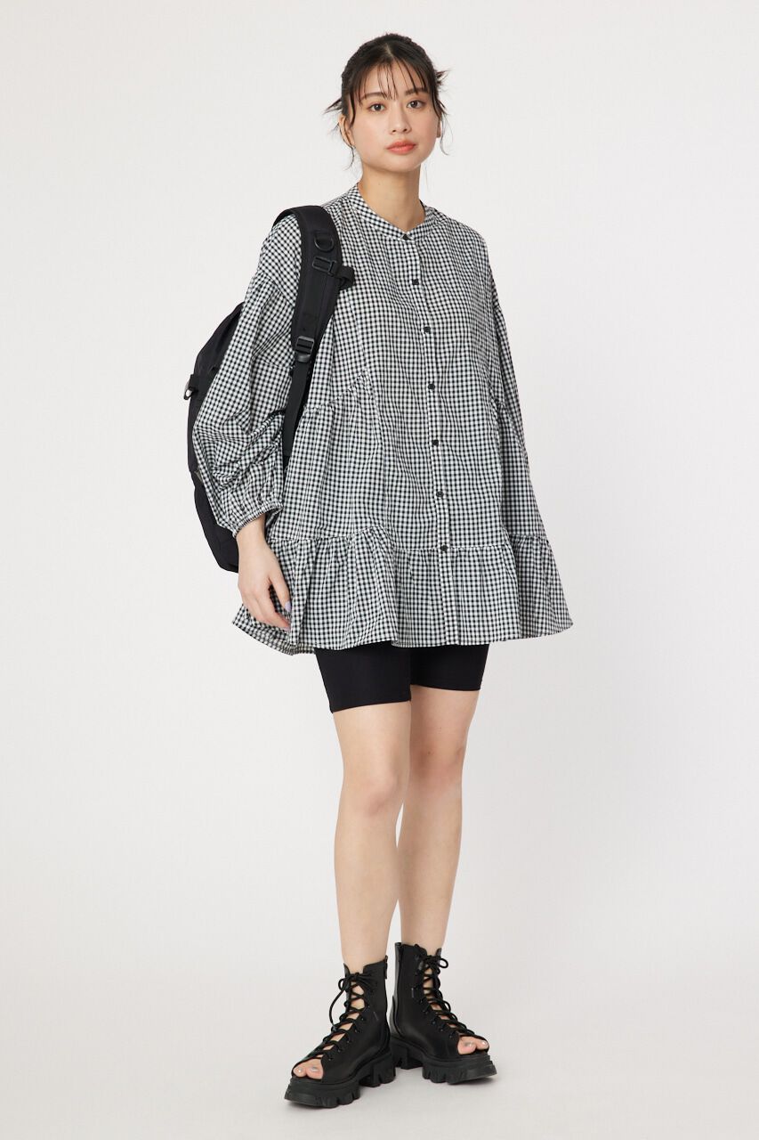 RODEO CROWNS「バンドカラーティアードチュニック」|シャツ・ブラウス|