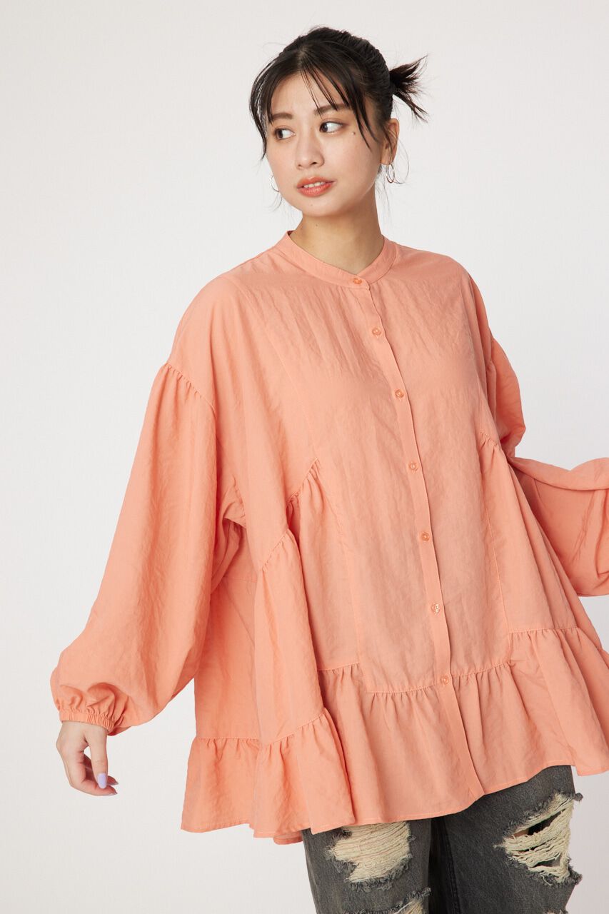 RODEO CROWNS「バンドカラーティアードチュニック」|シャツ・ブラウス|