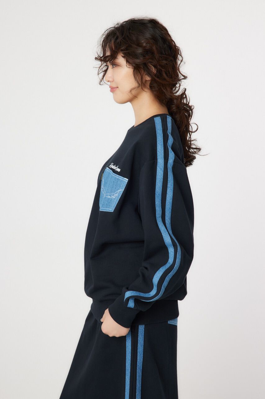 RODEO CROWNS「デニムラインスウェットトップス」|パーカー|