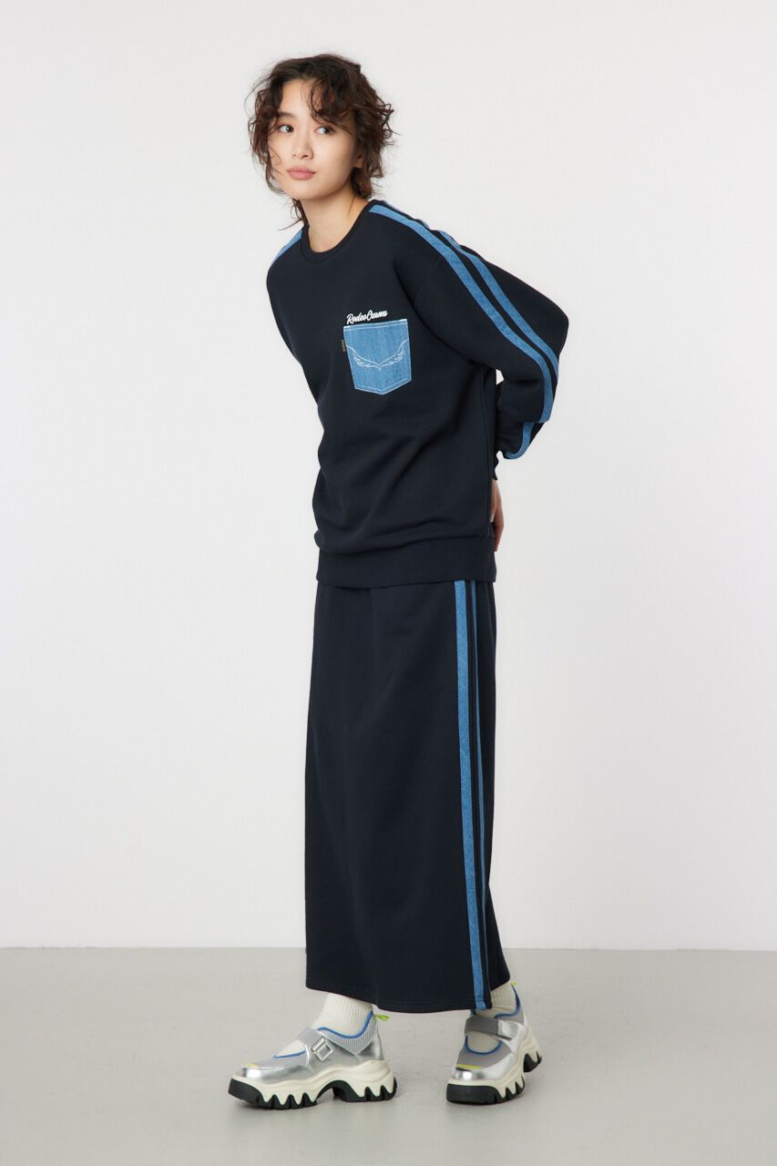 RODEO CROWNS「デニムラインスウェットトップス」|パーカー|