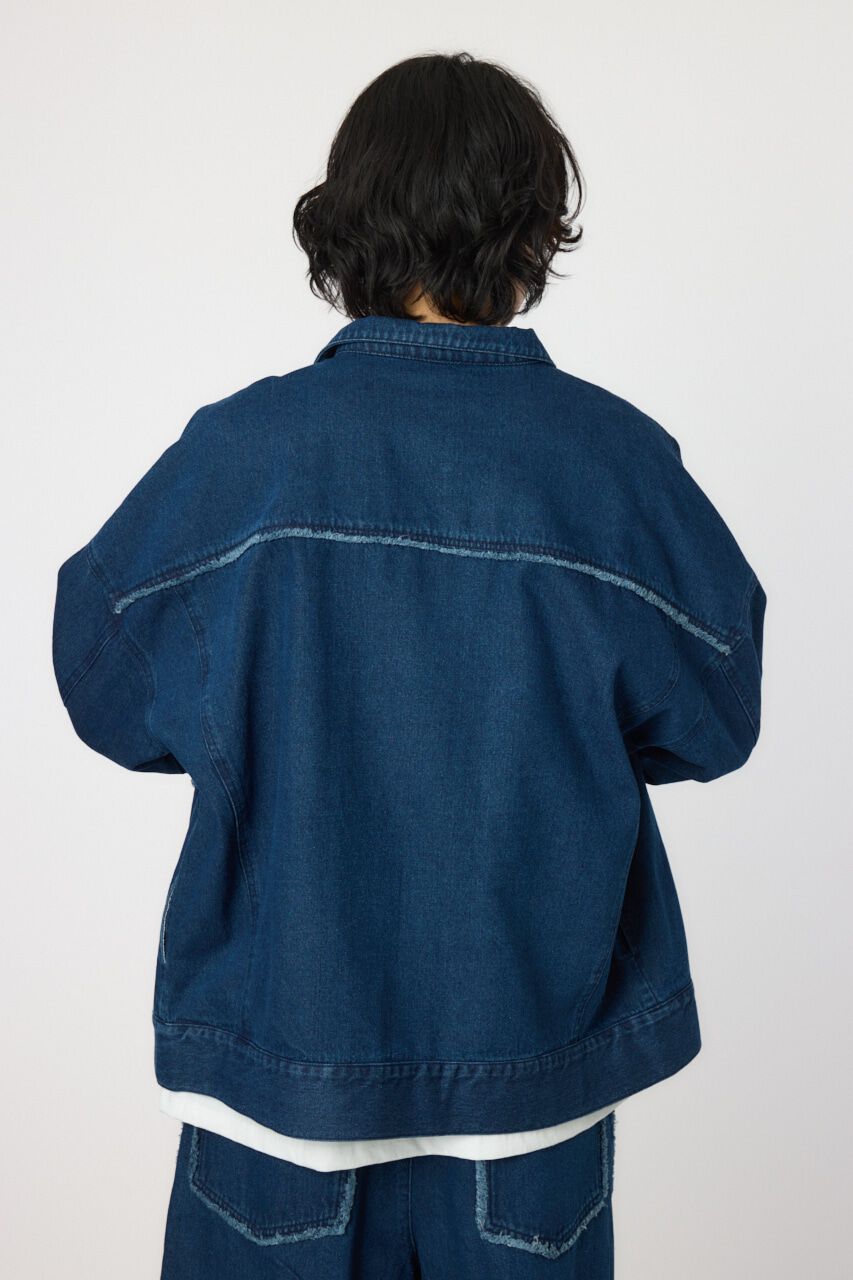 RODEO CROWNS「フリンジワイドデニムジャケット」|デニムジャケット|