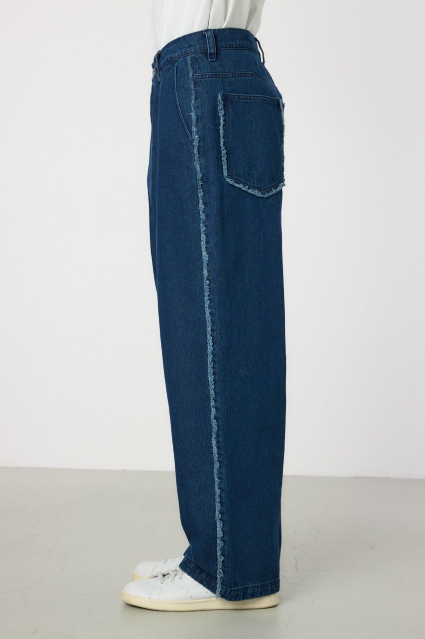 RODEO CROWNS「フリンジストレートデニムパンツ」|デニム|