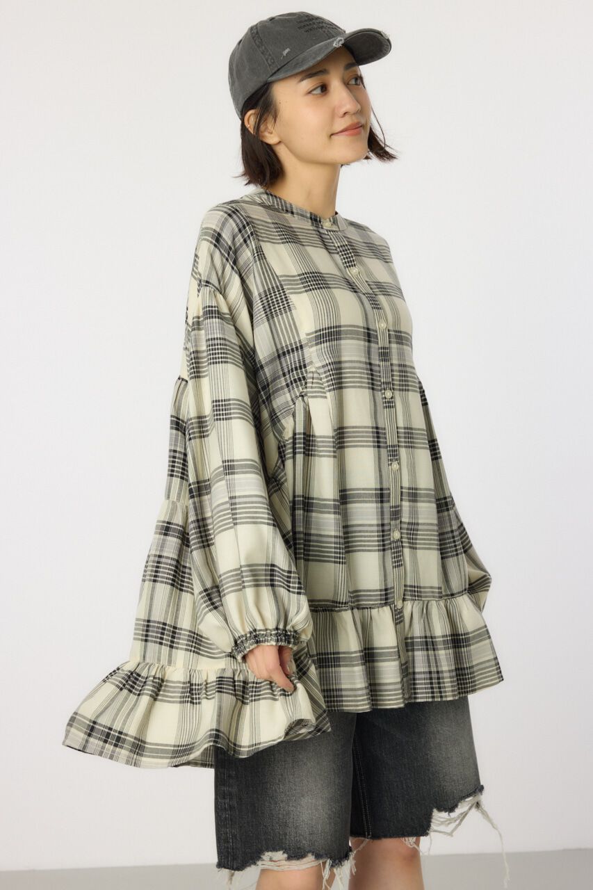 RODEO CROWNS「マルチチェックティアードチュニック」|シャツ・ブラウス|