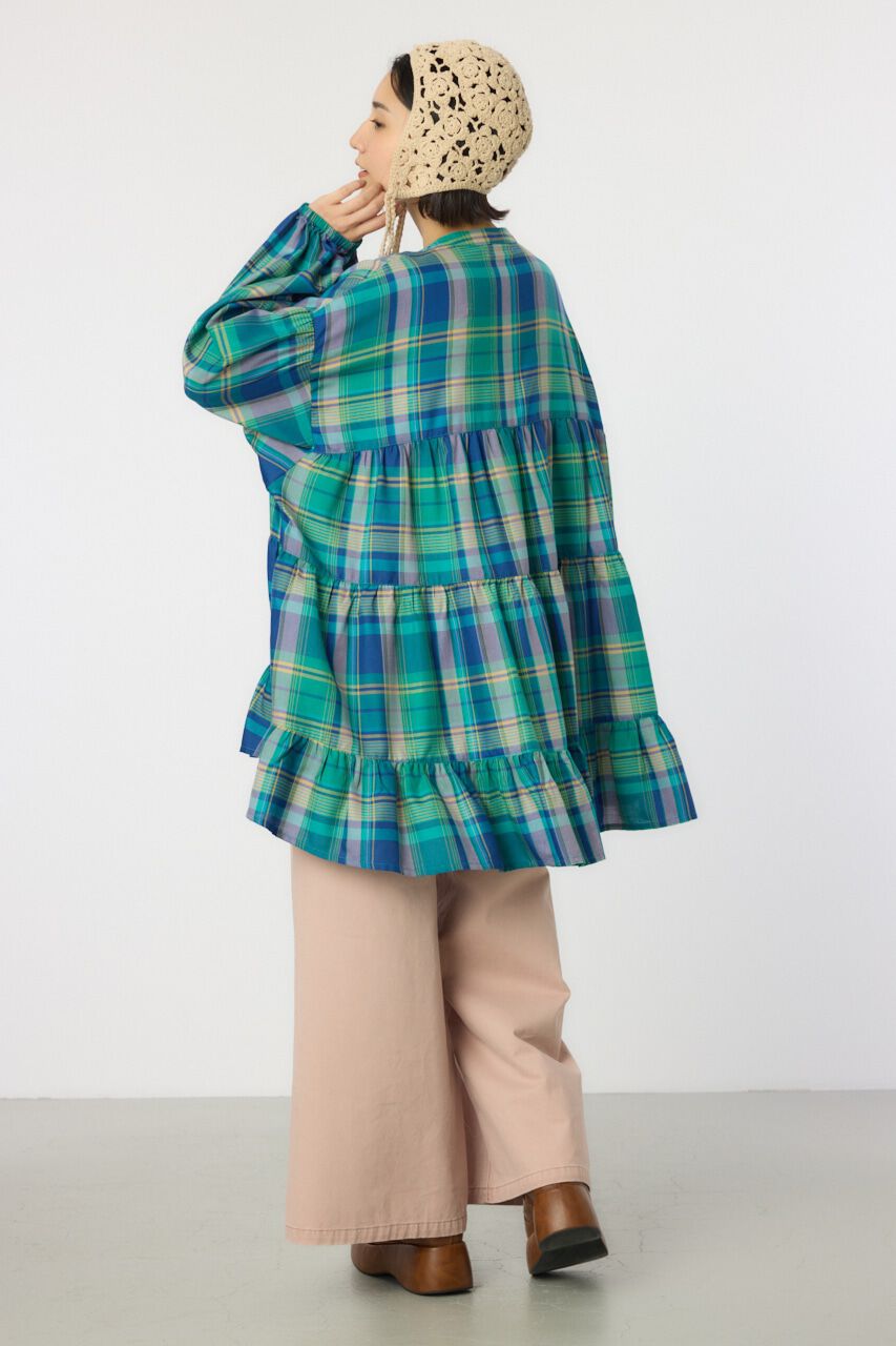 RODEO CROWNS「マルチチェックティアードチュニック」|シャツ・ブラウス|