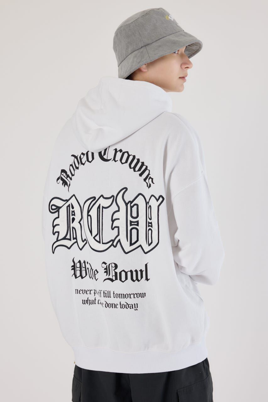 RODEO CROWNS「Blackletter フーディー」|パーカー|WHT
