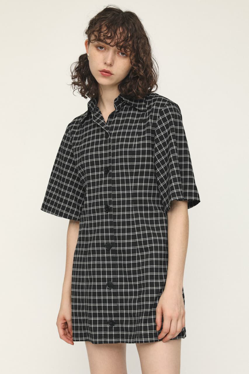 SLY「BIG COLLAR SH ワンピース」|ワンピース|M/BLK7