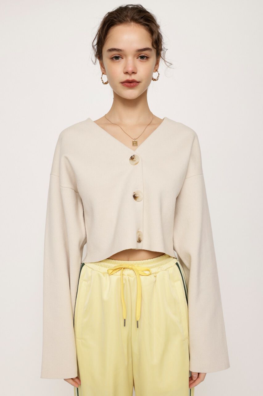 SLY「MILANO RIB CROP カーディガン」|カーディガン|