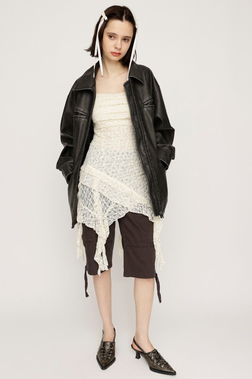 SLY「TUCKED LACE RUFFLE キャミソール」|キャミソール|