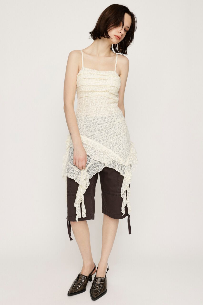 SLY「TUCKED LACE RUFFLE キャミソール」|キャミソール|