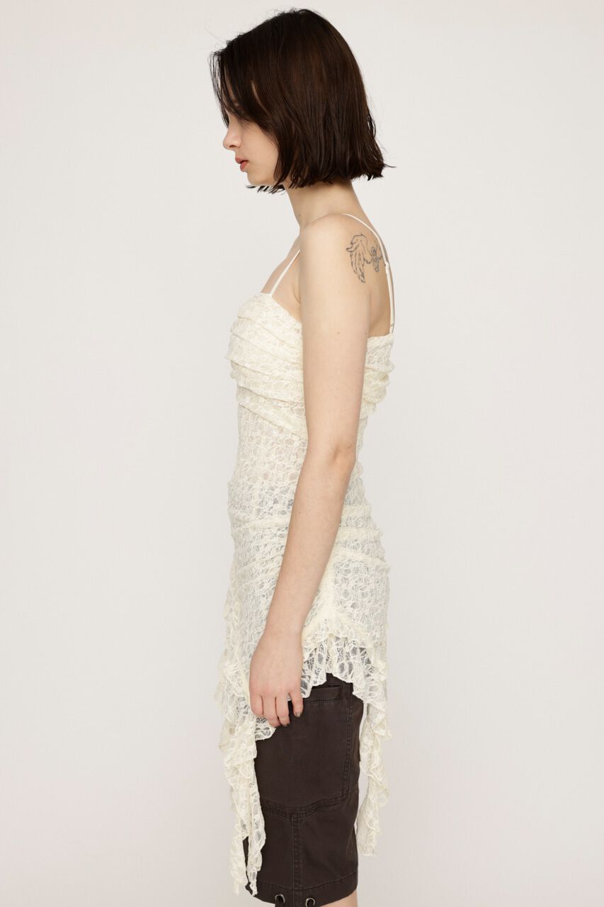 SLY「TUCKED LACE RUFFLE キャミソール」|キャミソール|