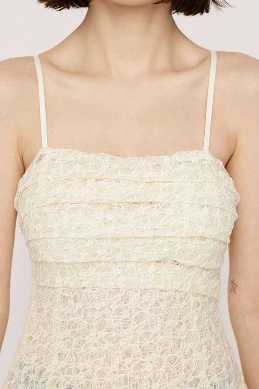 SLY「TUCKED LACE RUFFLE キャミソール」|キャミソール|