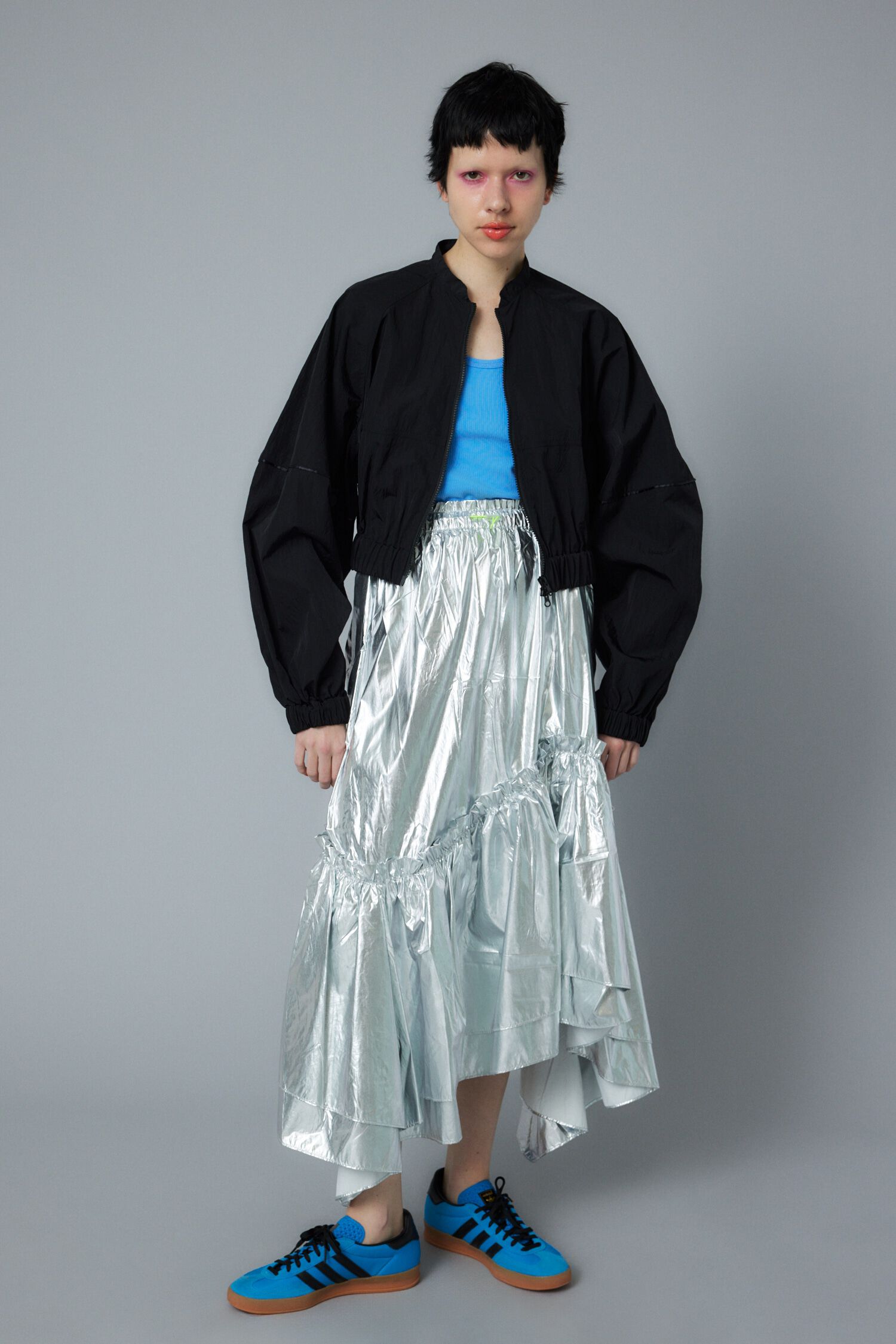 HeRIN.CYE「Metallic long skirt」|スカート|