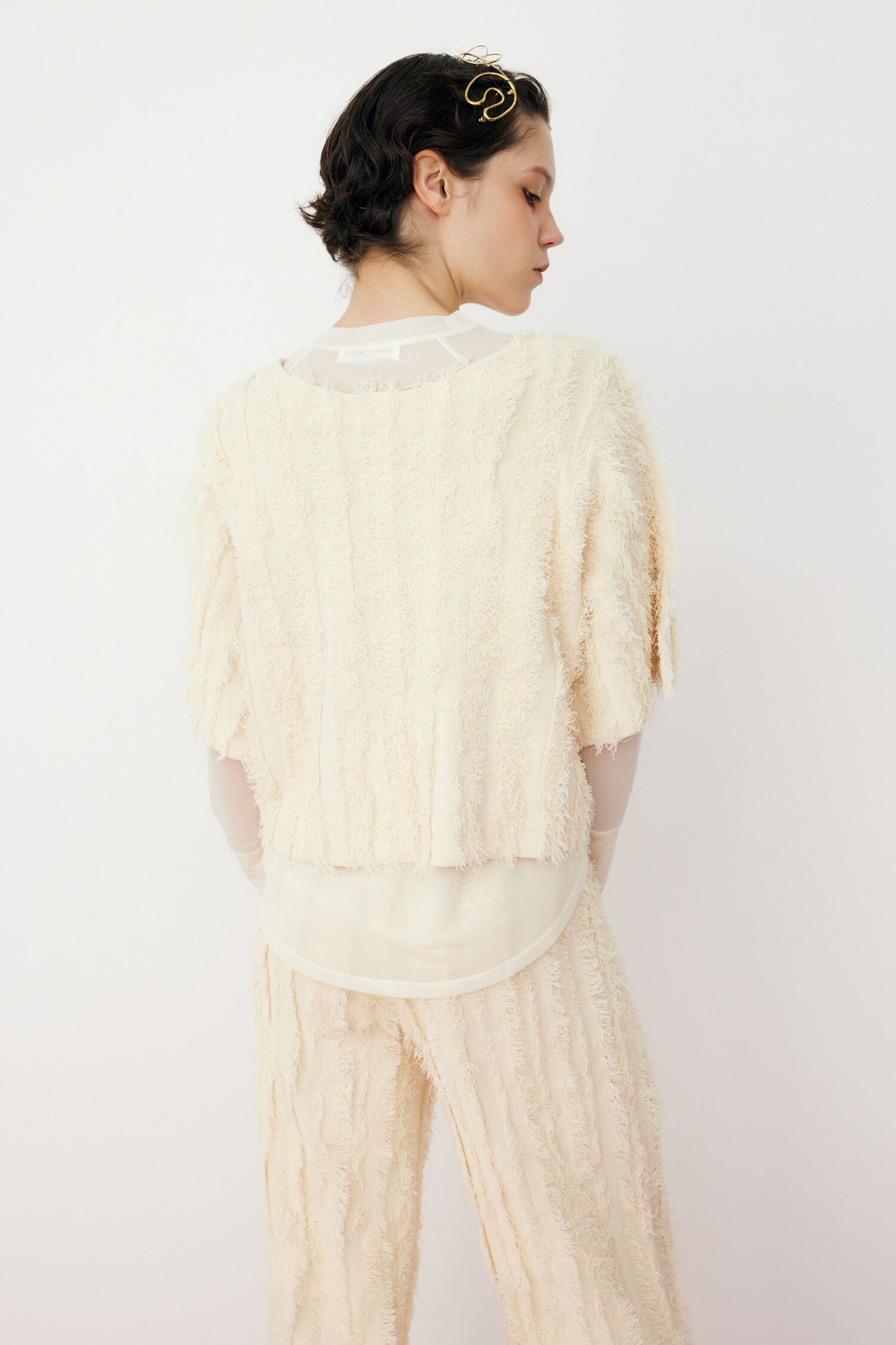 HeRIN.CYE「Fringe 2way knit tops」|ニット・セーター|