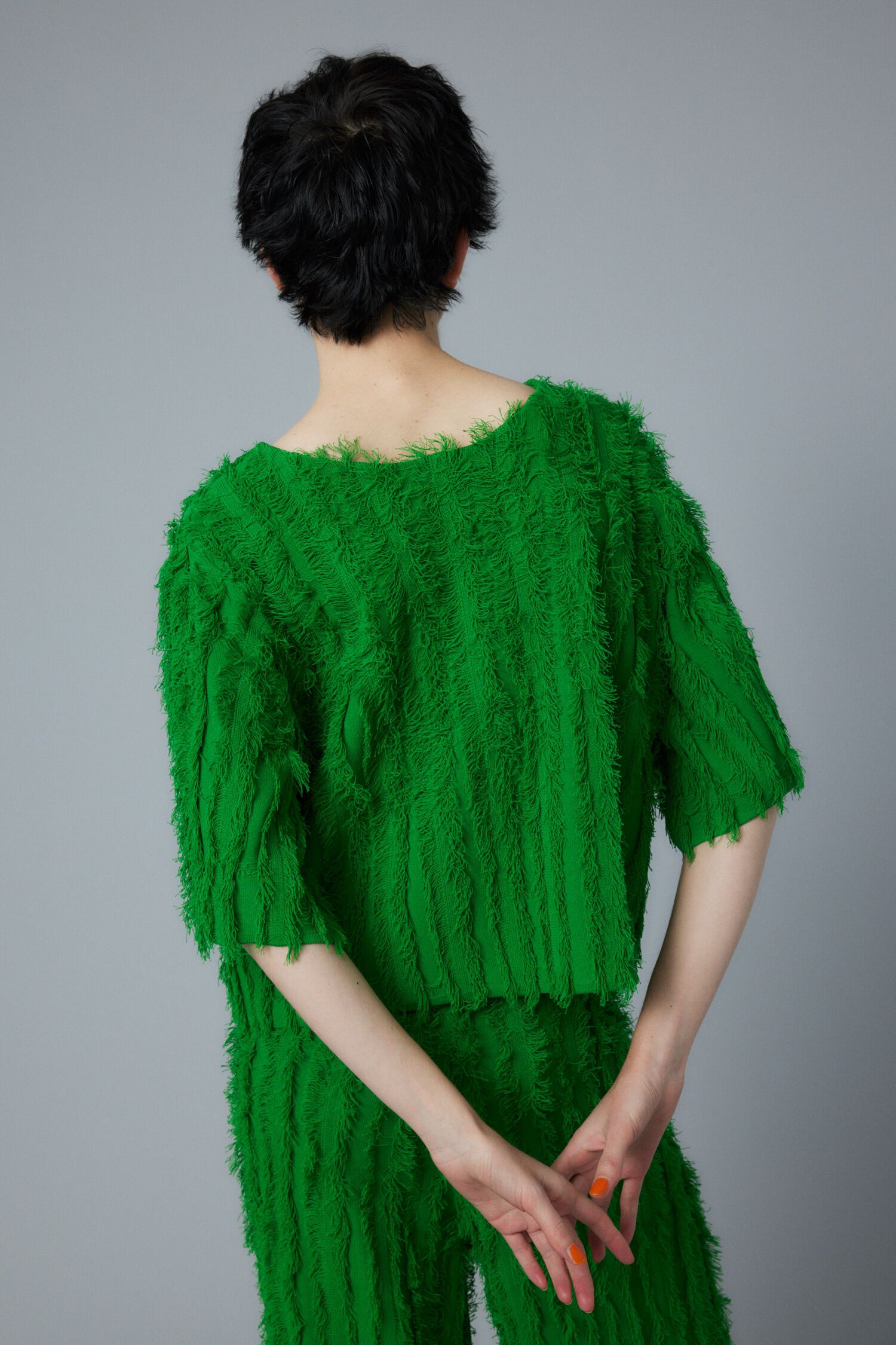 HeRIN.CYE「Fringe 2way knit tops」|ニット・セーター|