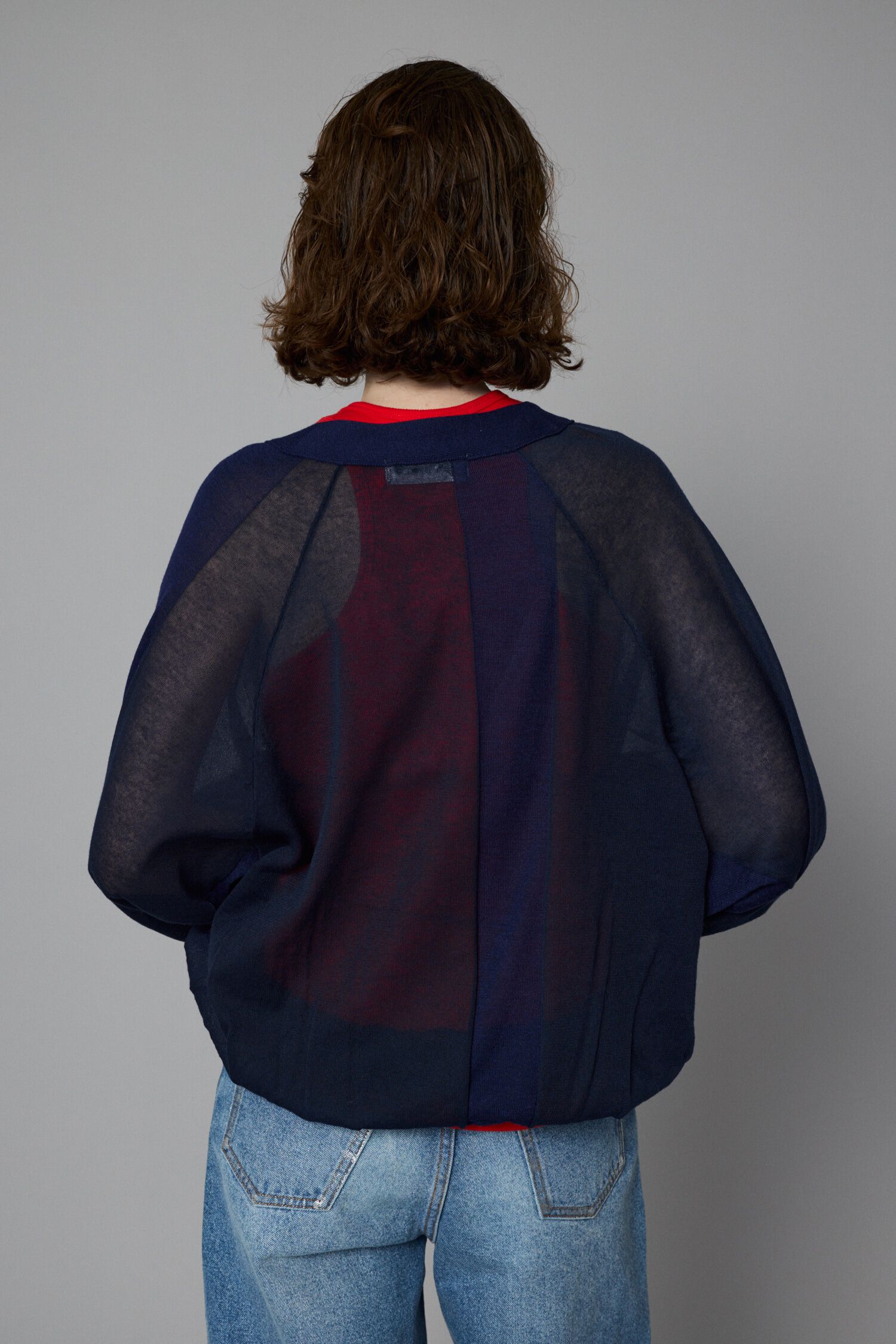 HeRIN.CYE「Color block sheer cardigan」|カーディガン|