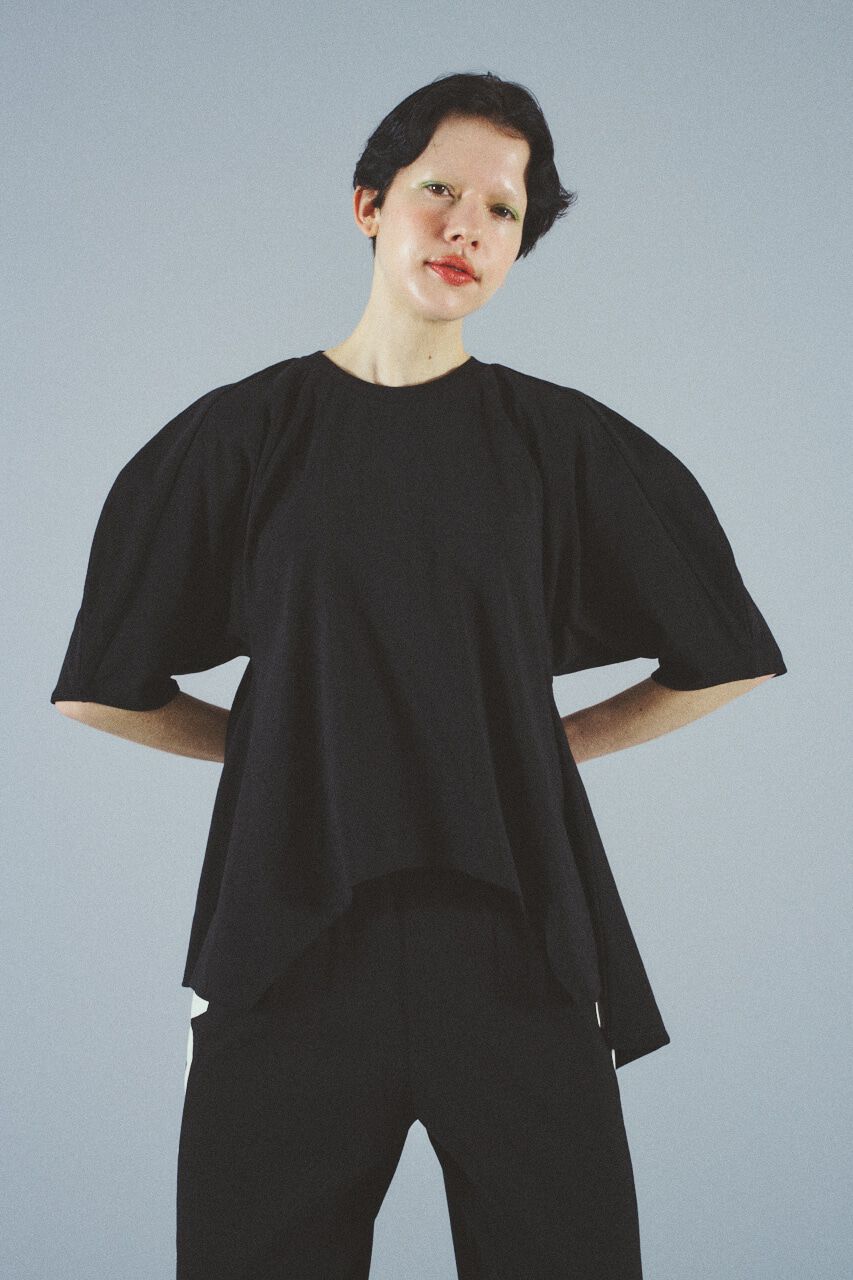 HeRIN.CYE「Flare hem cut tops」|Tシャツ・カットソー|BLK