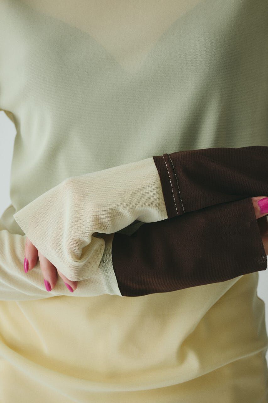 HeRIN.CYE「Crew neck mesh inner tops」|Tシャツ・カットソー|