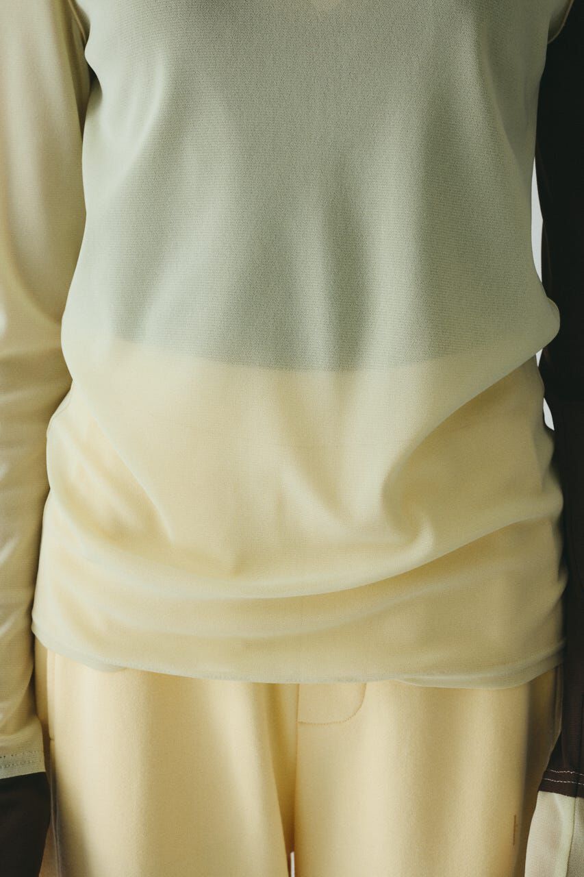 HeRIN.CYE「Crew neck mesh inner tops」|Tシャツ・カットソー|