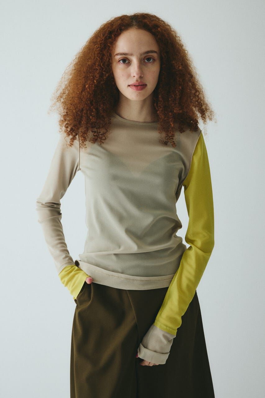 HeRIN.CYE「Crew neck mesh inner tops」|Tシャツ・カットソー|