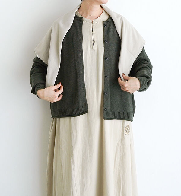 オローネ「リーネルカーディガン」|カーディガン|グリーン