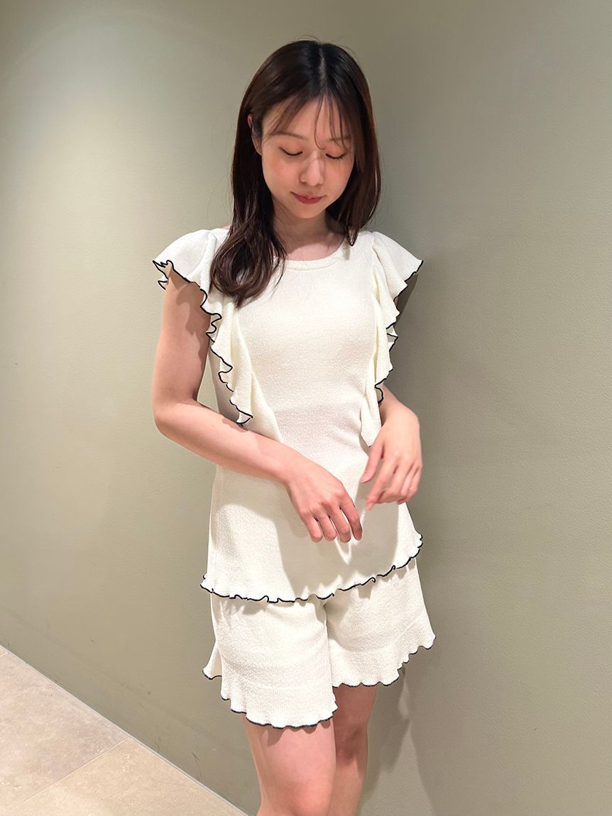 SNIDEL HOME「フリルニットセットアップ」|ルームウェア|