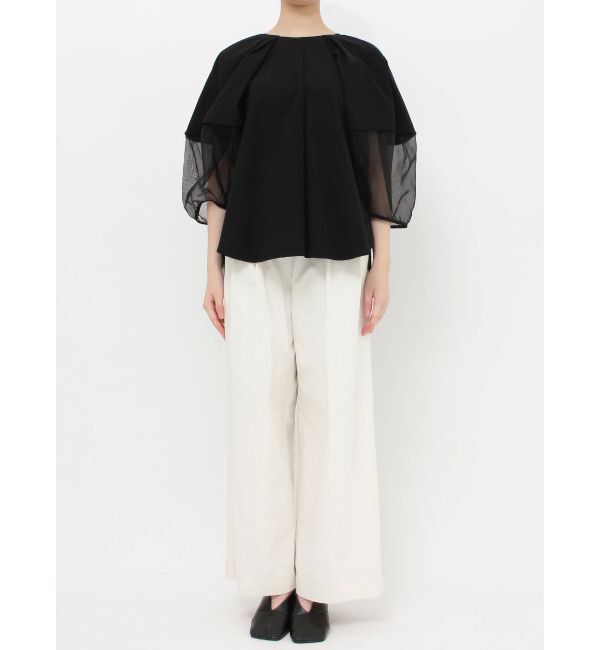 ELENDEEK「HALF ORGANZA SLEEVE BL」|シャツ・ブラウス|