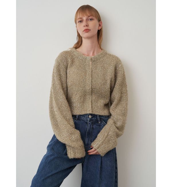 ELENDEEK「SHINY LAME CD」|カーディガン|ゴールド