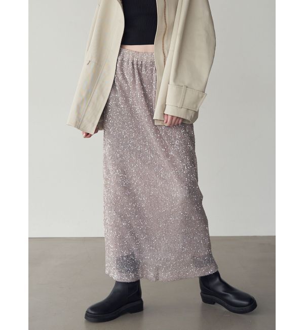 ELENDEEK「SPANGLE PLEATS SK」|スカート|