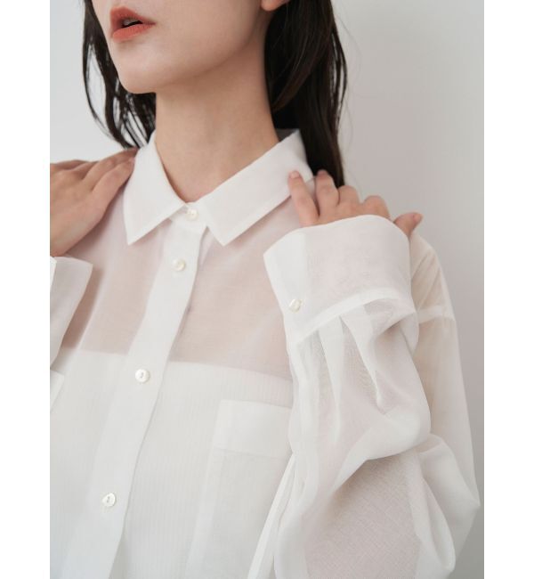 ELENDEEK「OVER SIZE SHEER SH」|シャツ・ブラウス|