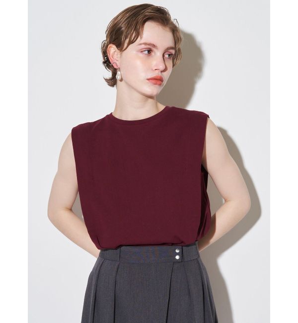 ELENDEEK「TECH MATERIAL TUCKED CS」|Tシャツ・カットソー|ボルドー