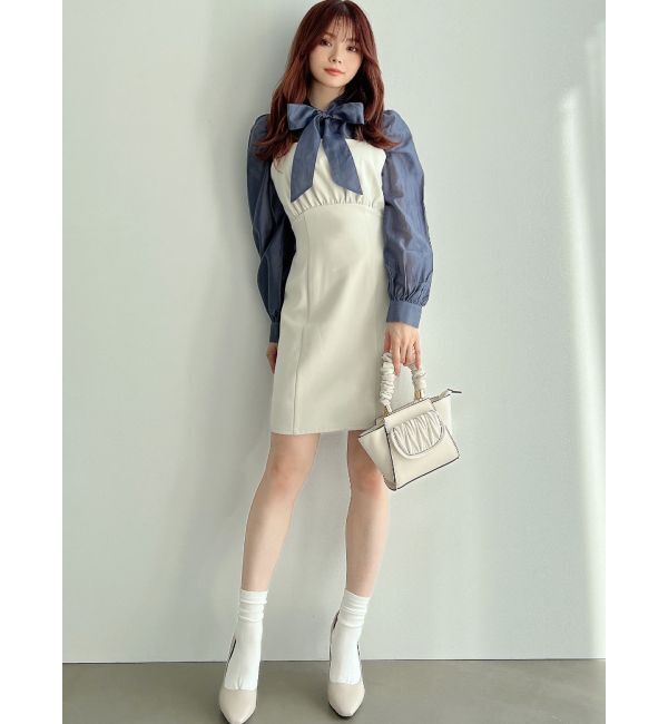 RESEXXY「シアーシャツセットミニワンピース」|ワンピース|