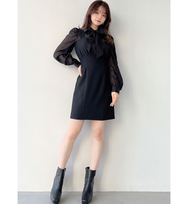 RESEXXY「シアーシャツセットミニワンピース」|ワンピース|