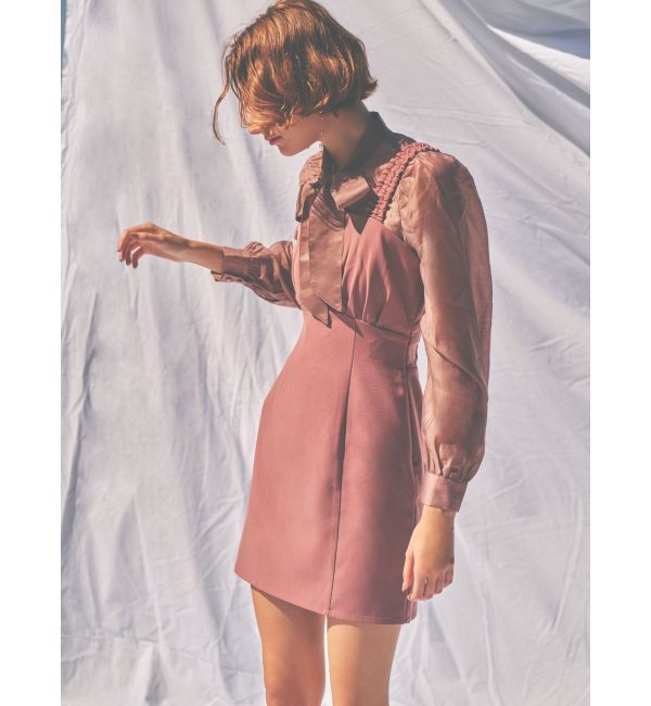 RESEXXY「シアーシャツセットミニワンピース」|ワンピース|