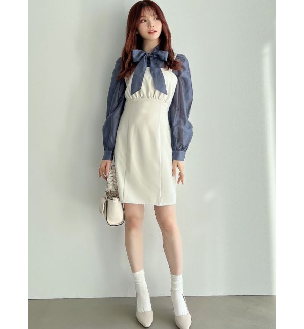 RESEXXY「シアーシャツセットミニワンピース」|ワンピース|