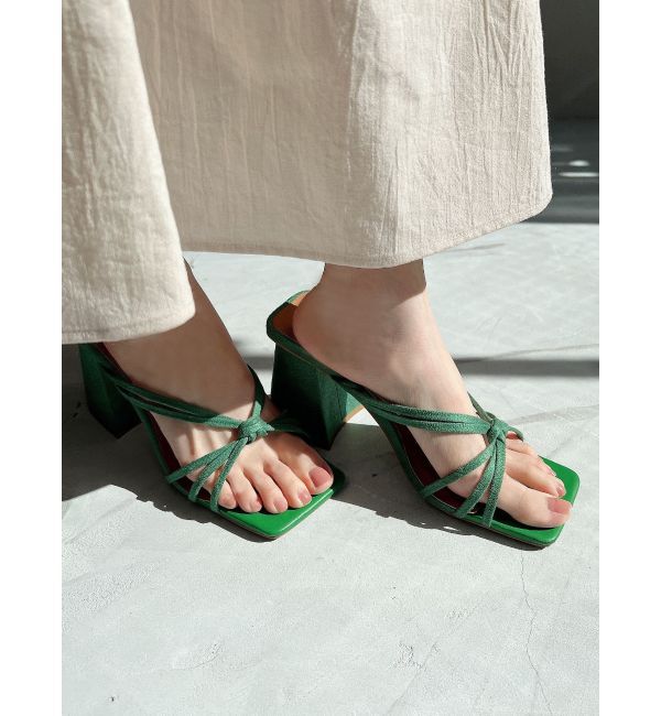 RESEXXY「スウェードサンダル」|サンダル|グリーン