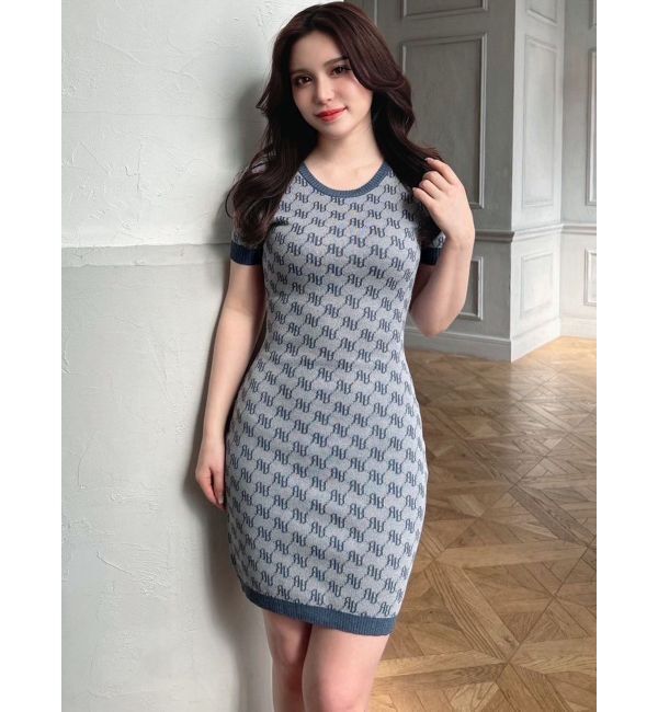 RESEXXY「ラメジャガードミニニットワンピース」|ワンピース|