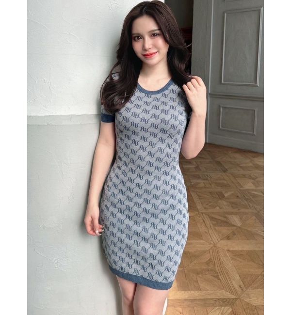 RESEXXY「ラメジャガードミニニットワンピース」|ワンピース|