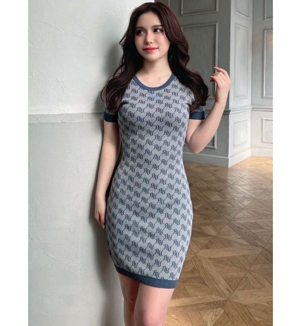 RESEXXY「ラメジャガードミニニットワンピース」|ワンピース|