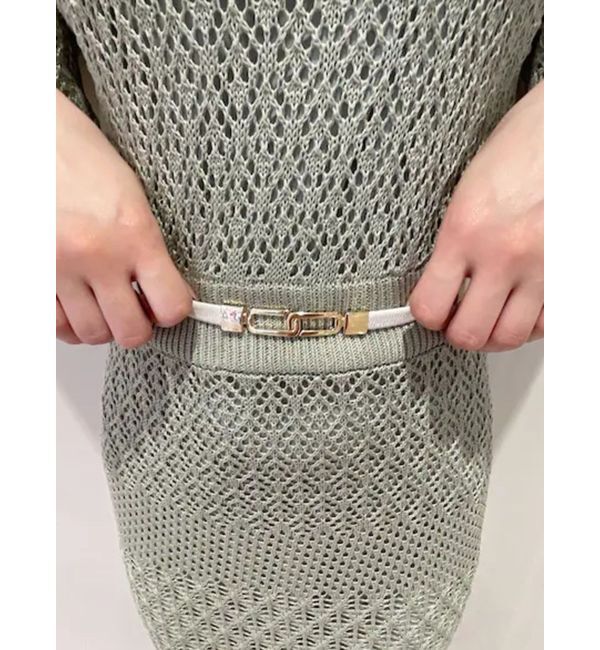 RESEXXY「スクエアビットゴムベルト」|ベルト|ホワイト